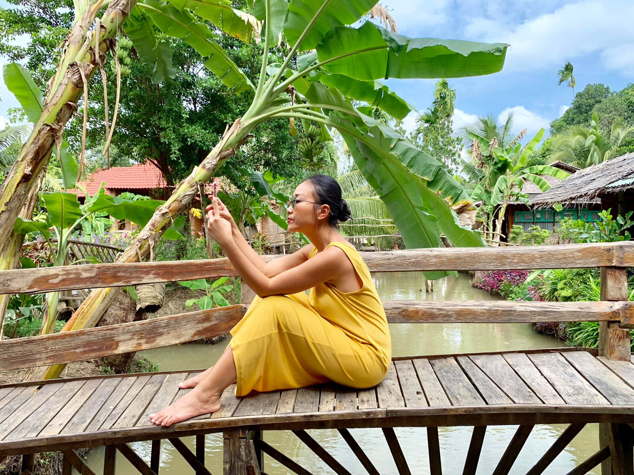 Ca sĩ Đoan Trang ở tại homestay